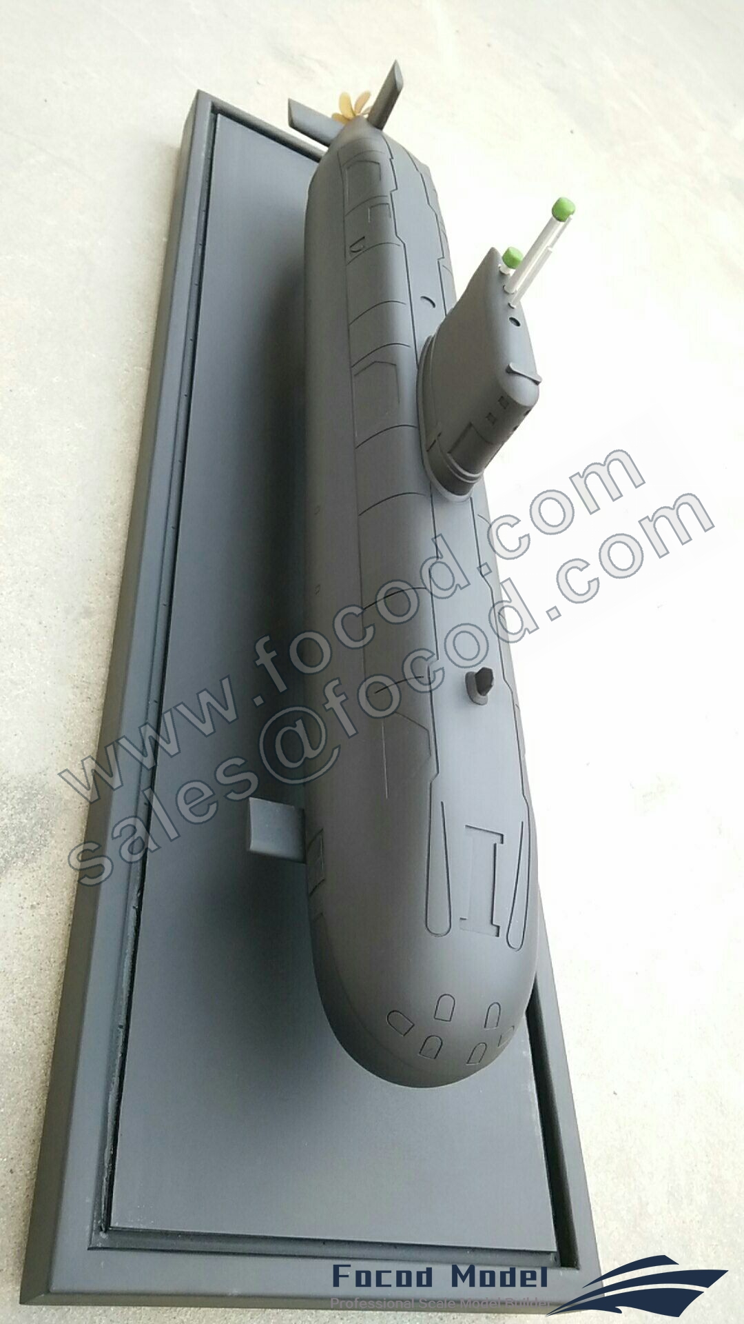 custom made model of HMCS Chicoutimi submarine